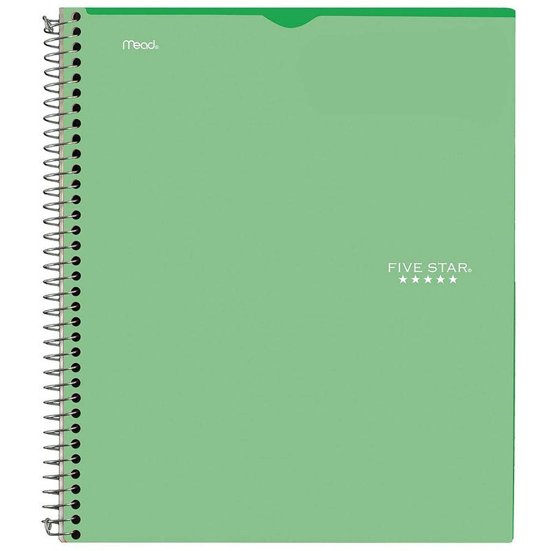 Five Star Interactive Notetaking, 1 Subject, College Ruled Spiral Notebook, 100 Sheets, 11" x 8-1/2", Customizable, Green (06374AQ8) - Image 1